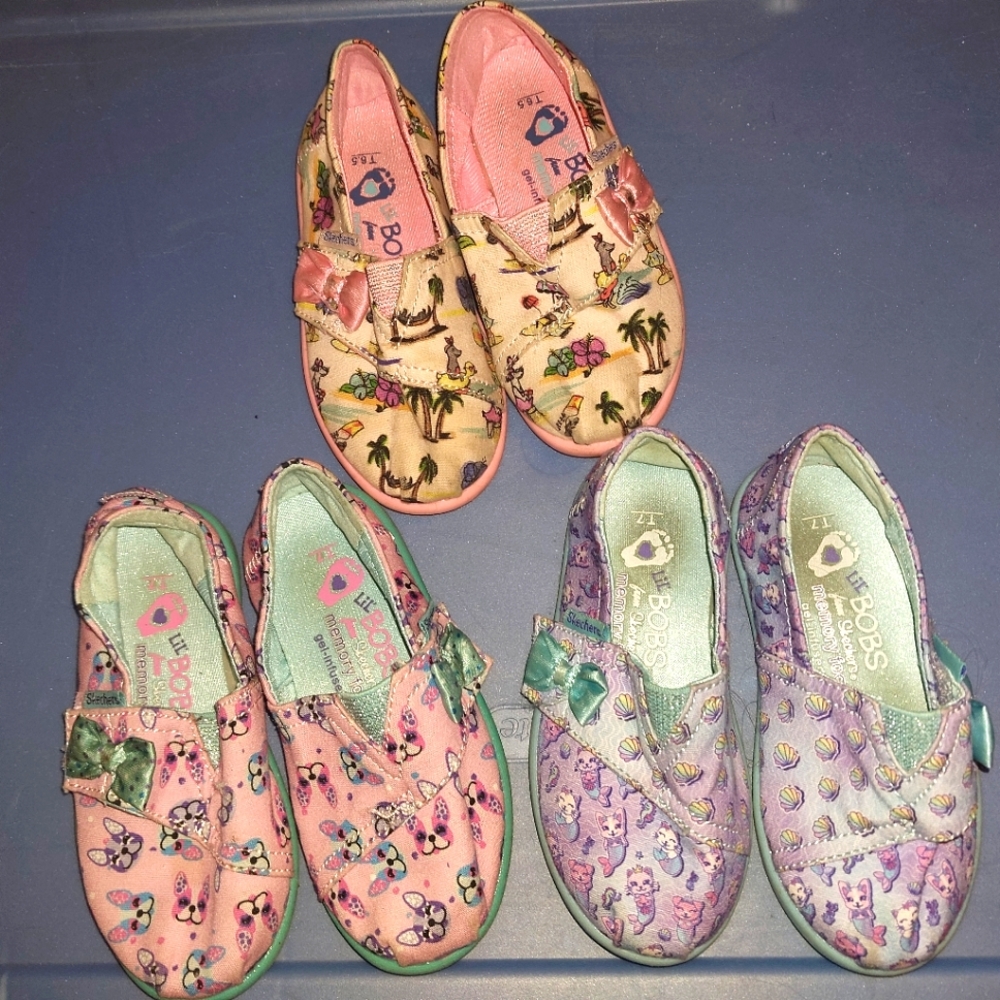 Bundle of 3 Bob's toddler shoes 6.5 7